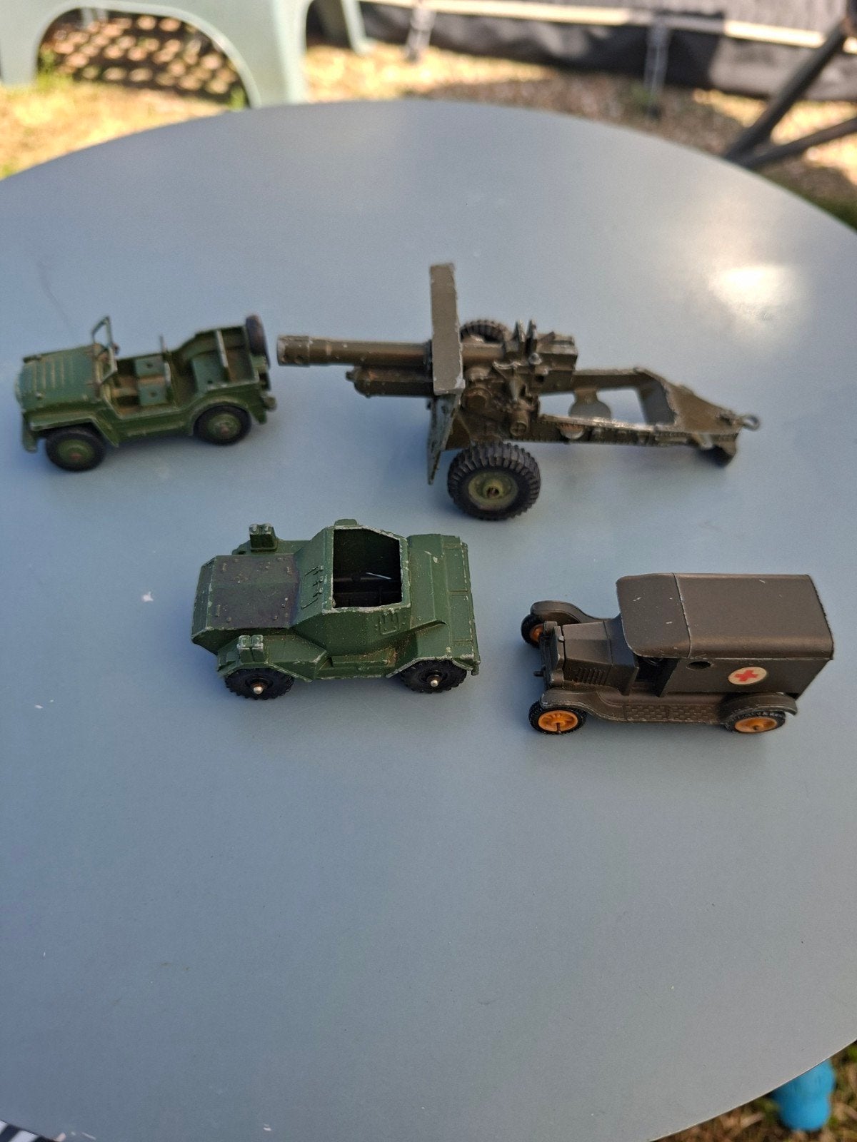 Vintage Leger Miniaturen: Dinky Toys, Corgi, Efsi, Crescent, Ophalen of Verzenden, Gebruikt