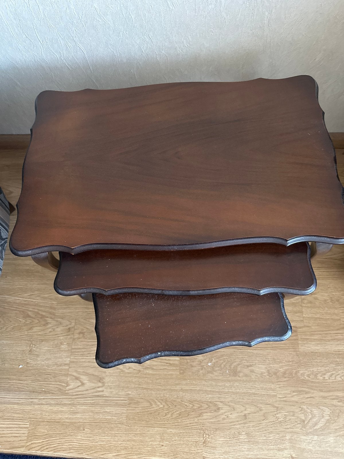 Set van 3 bijzettafeltjes in zeer nette staat, Minder dan 45 cm, Minder dan 55 cm, Ophalen of Verzenden, Zo goed als nieuw