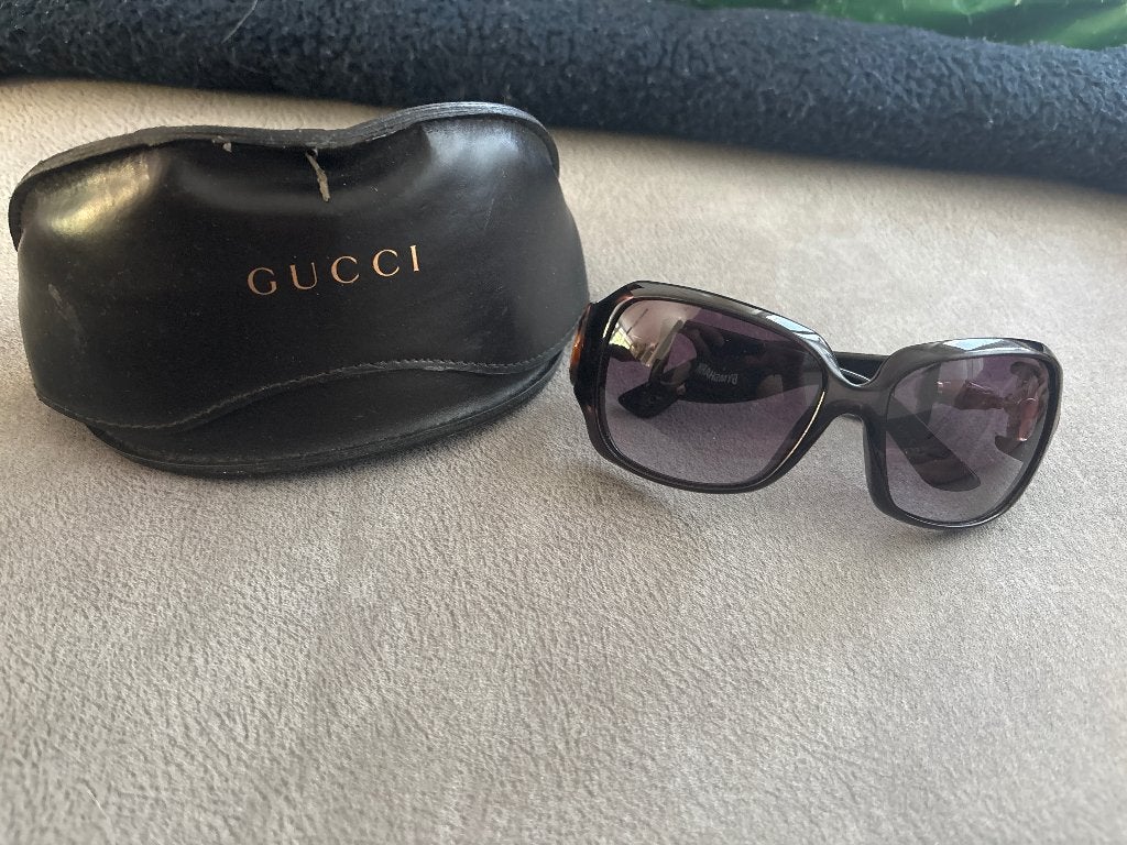 Gucci bril, Overige merken, Zonnebril, Zwart, Nieuw