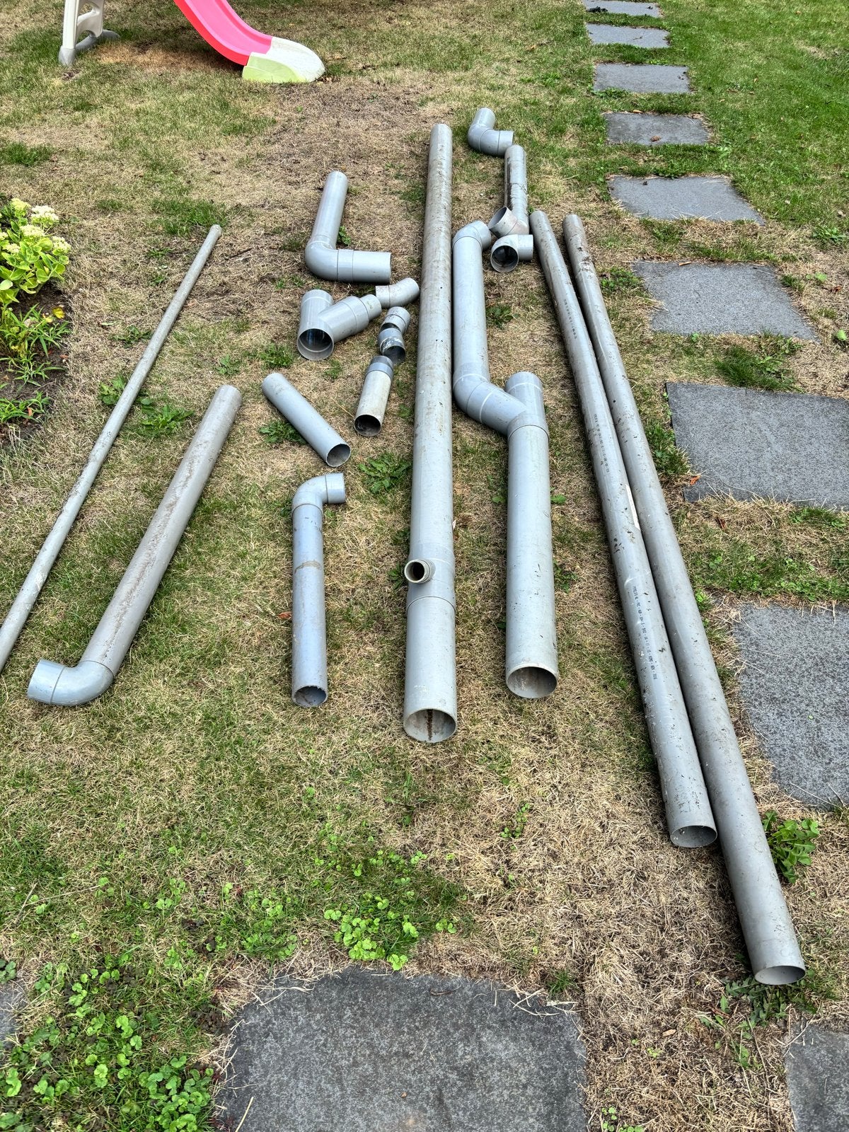 Diverse PVC buizen en koppelstukken, Afvoer, Gebruikt, Pvc, 80 mm of meer