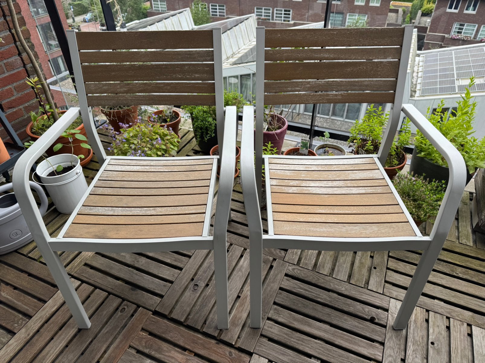 2 IKEA Själland tuinstoelen + kussens, Ophalen, Gebruikt, Hout