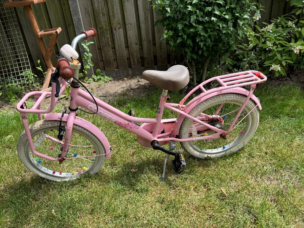 Popal Cooper 18 inch kinderfiets - Roze, Ophalen, Terugtraprem, Gebruikt, Handrem
