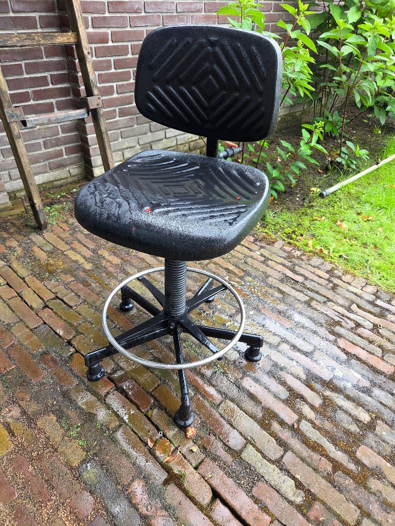 Werkplaats stoel, Ophalen, Gebruikt, Zwart