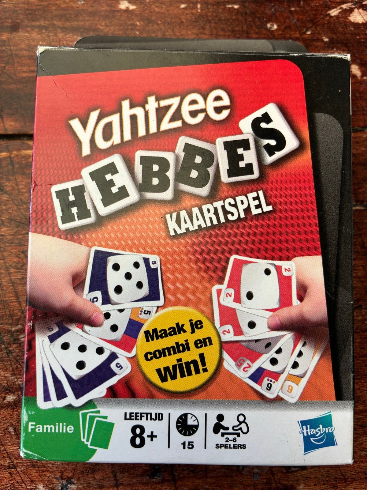 Yahtzee Hebbes Kaartspel - Maak je combi en win!, Hobby en Vrije tijd, Gezelschapsspellen | Kaartspellen, Zo goed als nieuw, Drie of vier spelers