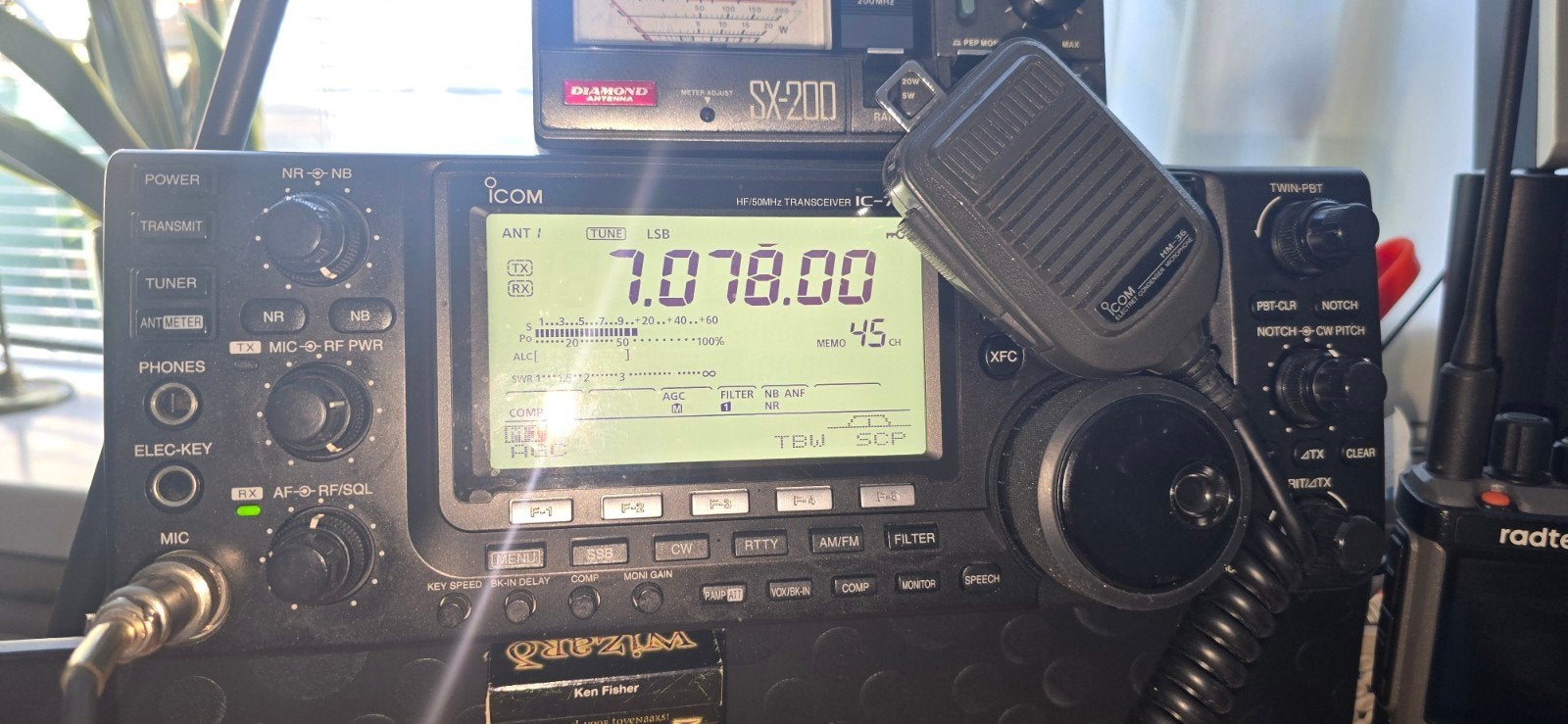 Icom IC-7410 HF/50MHz Transceiver met extra filters, Ophalen, Zo goed als nieuw, Zender en Ontvanger