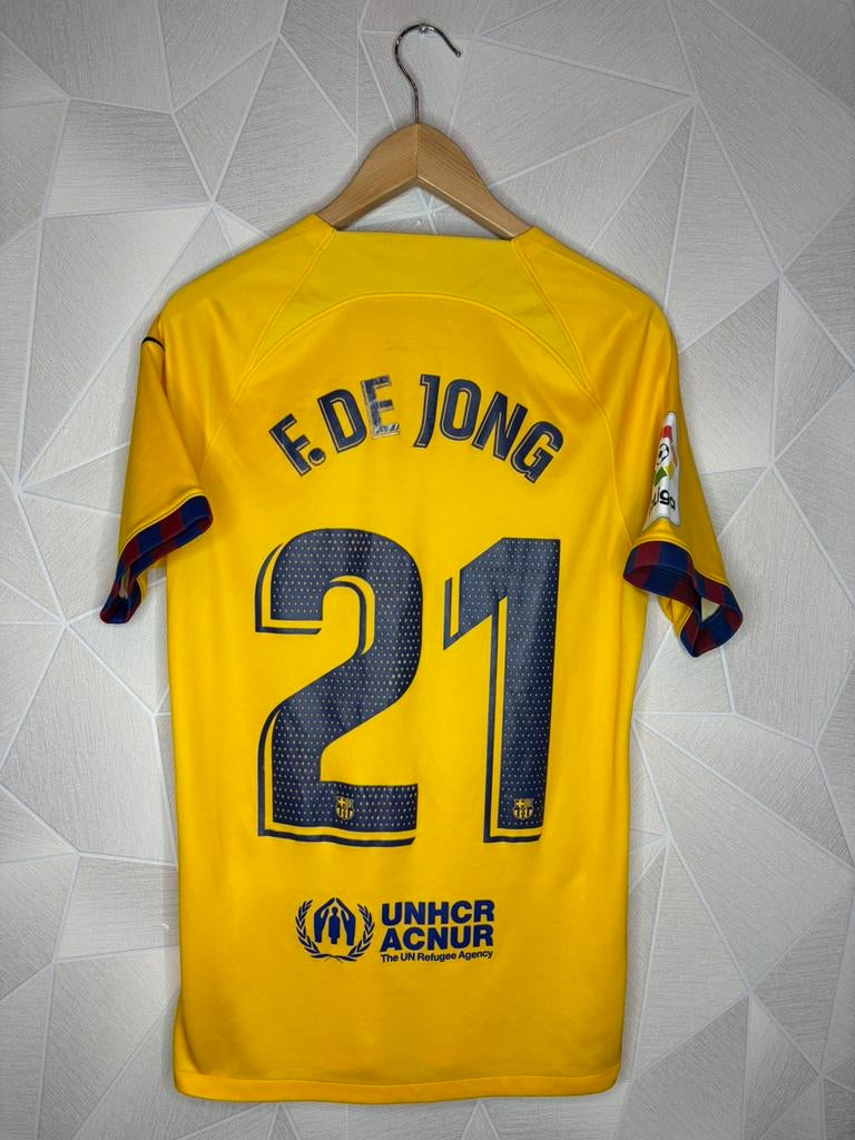 FC Barcelona 4de 2022/2023 De Jong, Sport en Fitness, Voetbal, Maat S, Ophalen of Verzenden, Zo goed als nieuw, Shirt