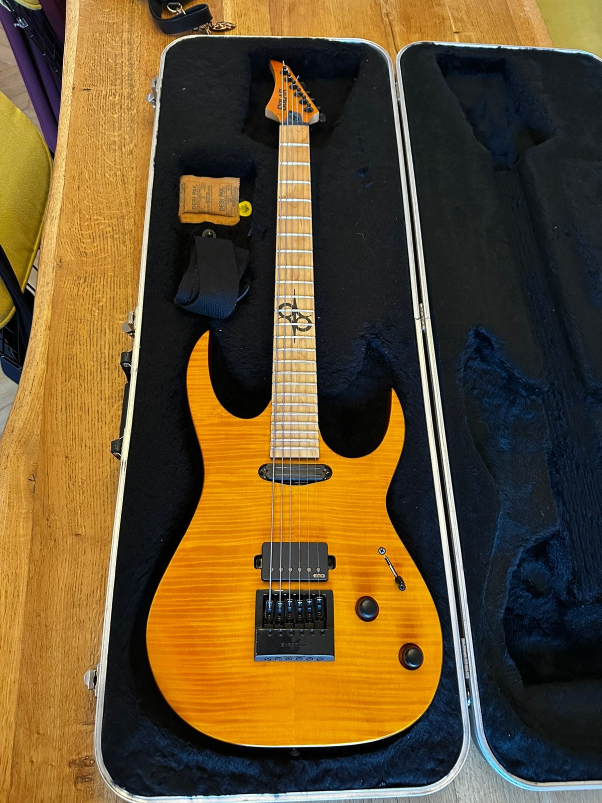 Solar SB1.6FA Flame Amber Matte – Evertune, Ophalen of Verzenden, Zo goed als nieuw, Solid body, Overige merken