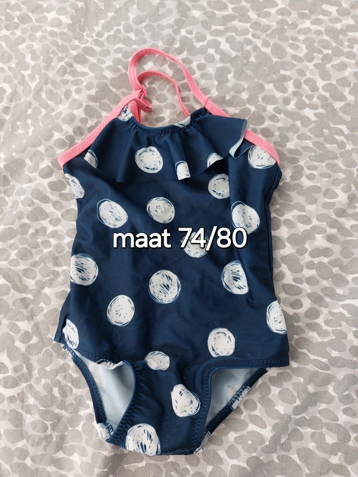 Leuk badpakje maat 74/80, Kinderen en Baby's, Babykleding | Overige, Ophalen of Verzenden, Gebruikt, Onbekend, Meisje