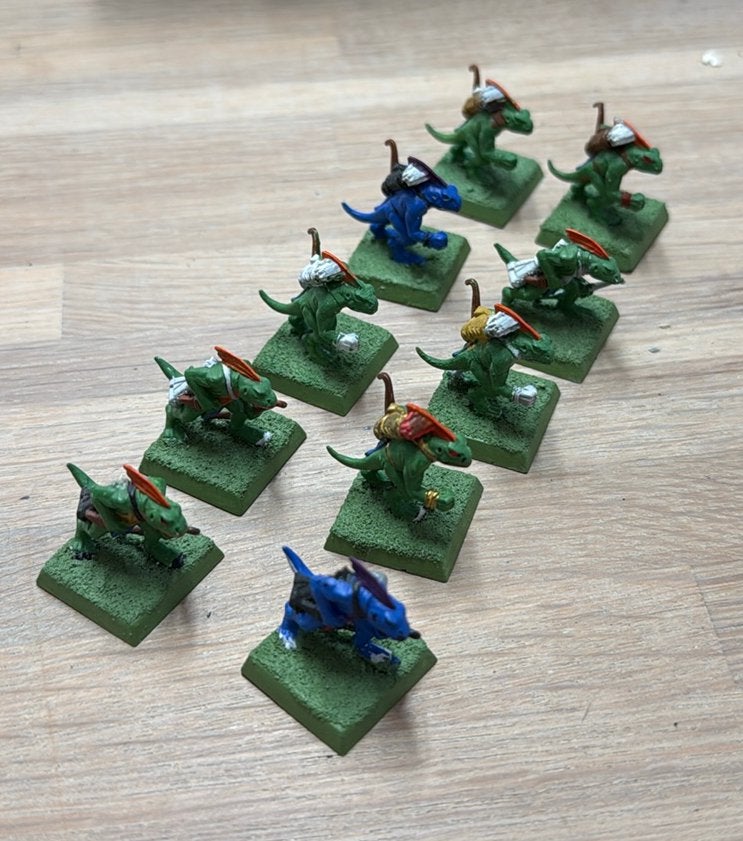 Warhammer Lizardmen 10x skinks #3, Ophalen of Verzenden, Zo goed als nieuw, Warhammer