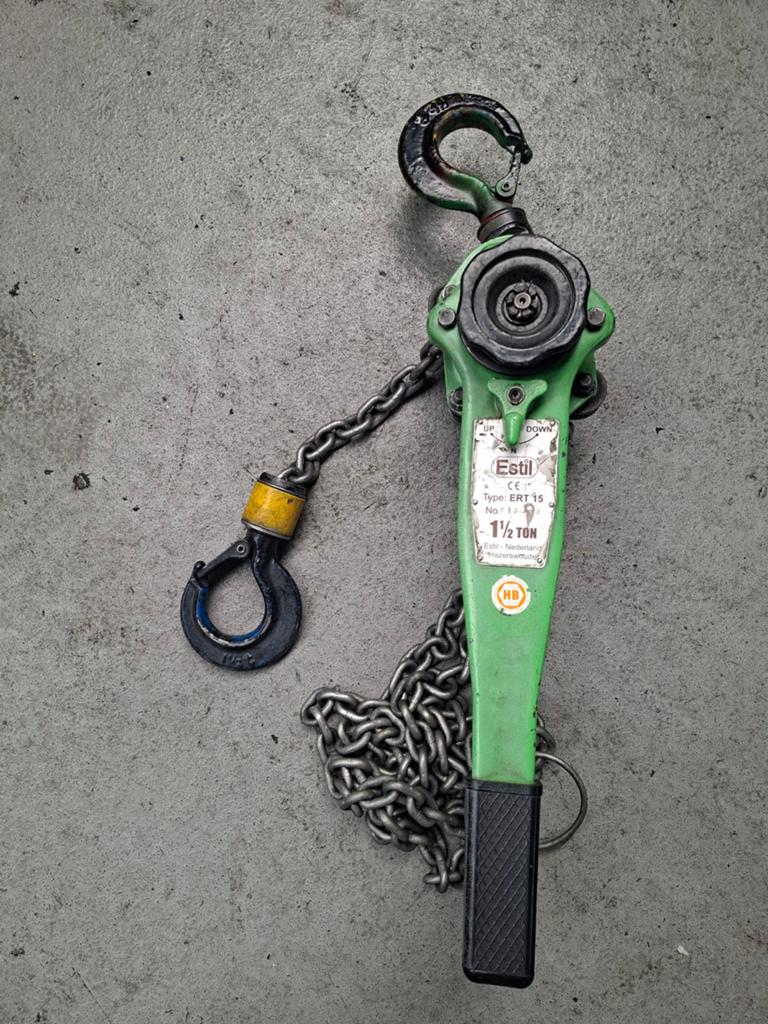 Estil ERT 1.5 Ton Kettingtakel - Handmatige Takel, Ophalen of Verzenden