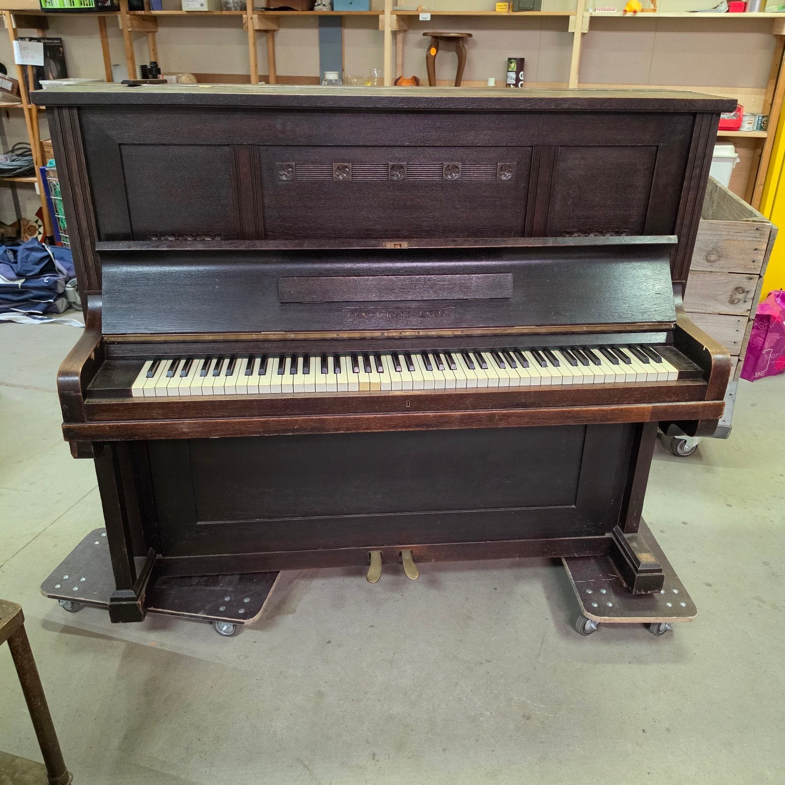 Karaktervolle Antieke Ernst Koch & Engel Berlin Piano, Muziek en Instrumenten, Ophalen of Verzenden, Gebruikt