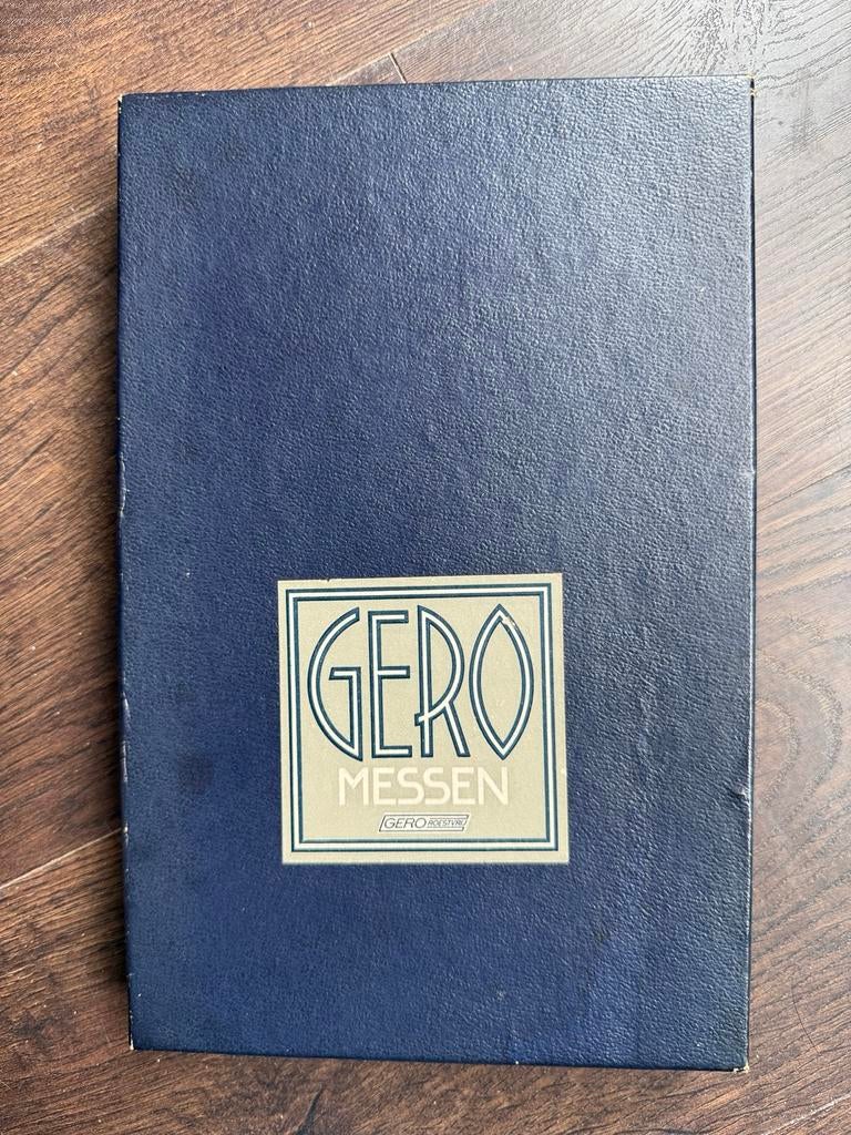 Gero RVS messen in originele doos - Ebba 38/581, Ophalen of Verzenden, Zo goed als nieuw, Rvs of Chroom, Bestekset