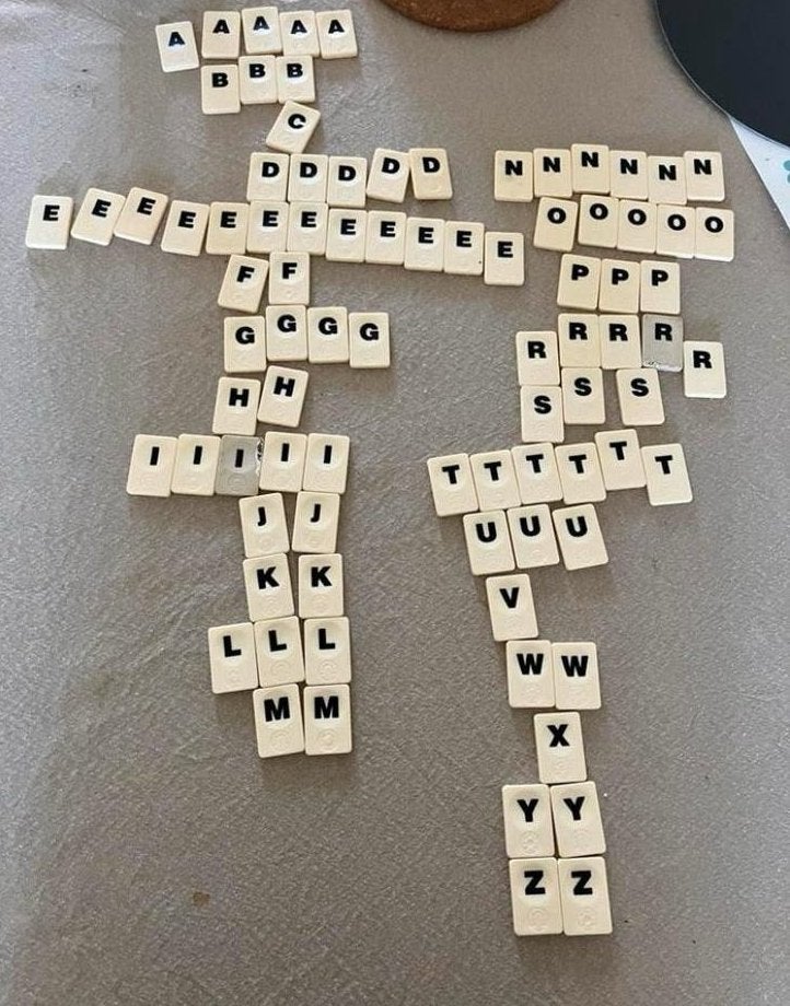 Losse stenen Rummikub Woord, Hobby en Vrije tijd, Ophalen of Verzenden, Gebruikt