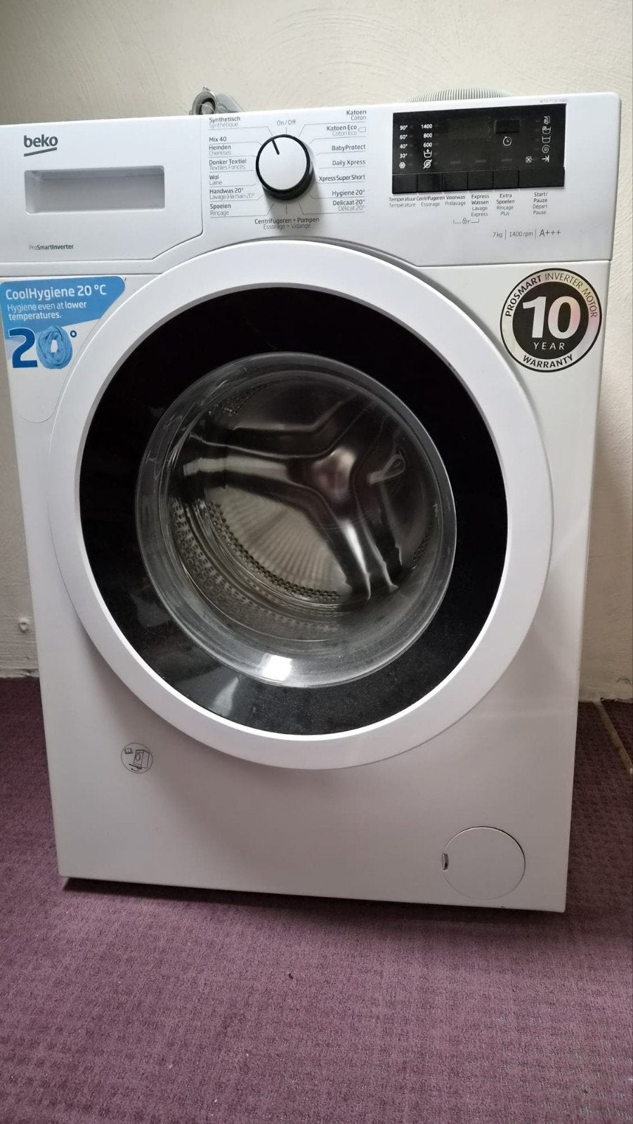 Beko :Wasmachine.  7 kg., Ophalen, Minder dan 85 cm, Zo goed als nieuw, 1200 tot 1600 toeren