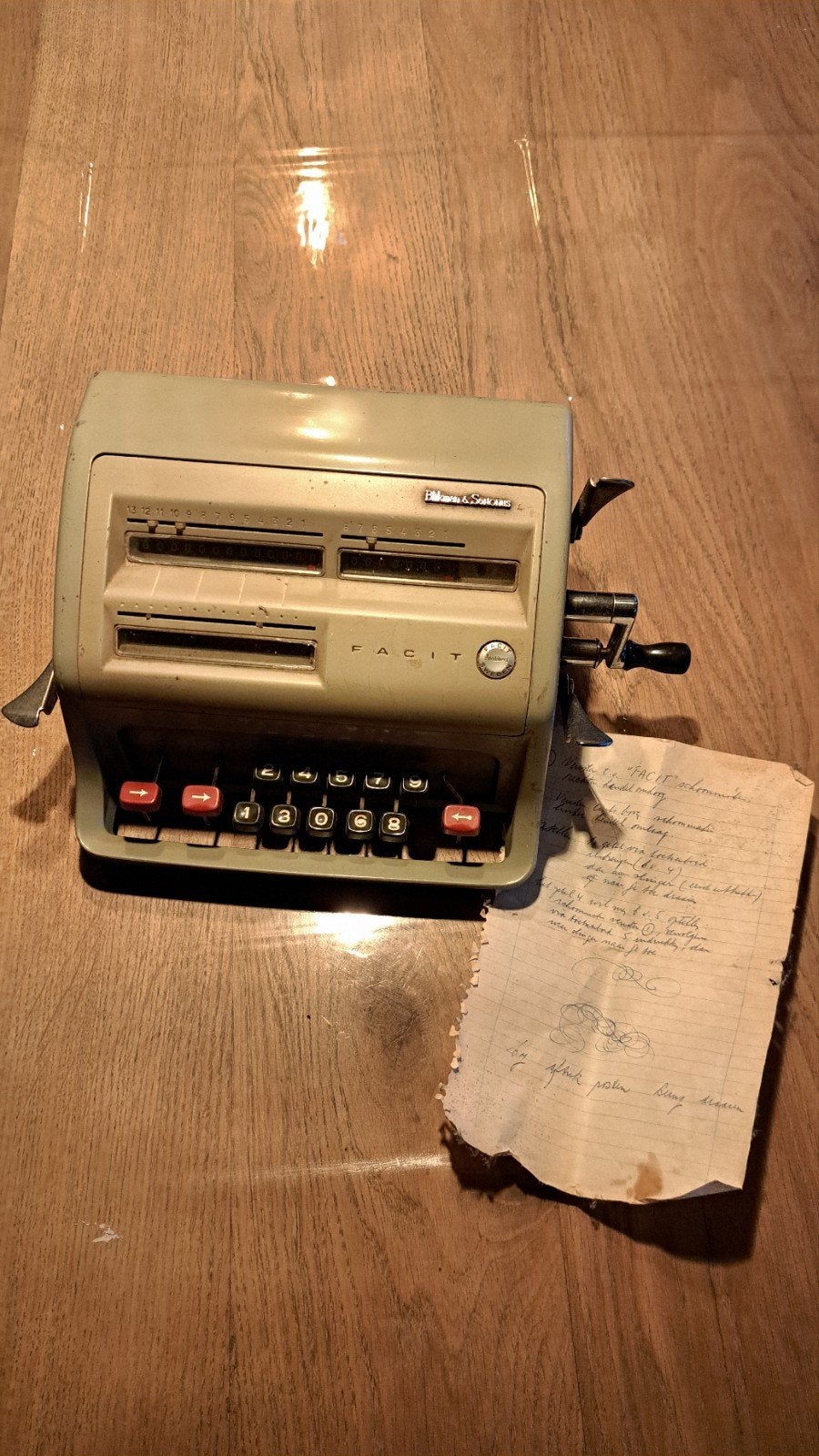 Oude rekenmachine Facit, Ophalen of Verzenden