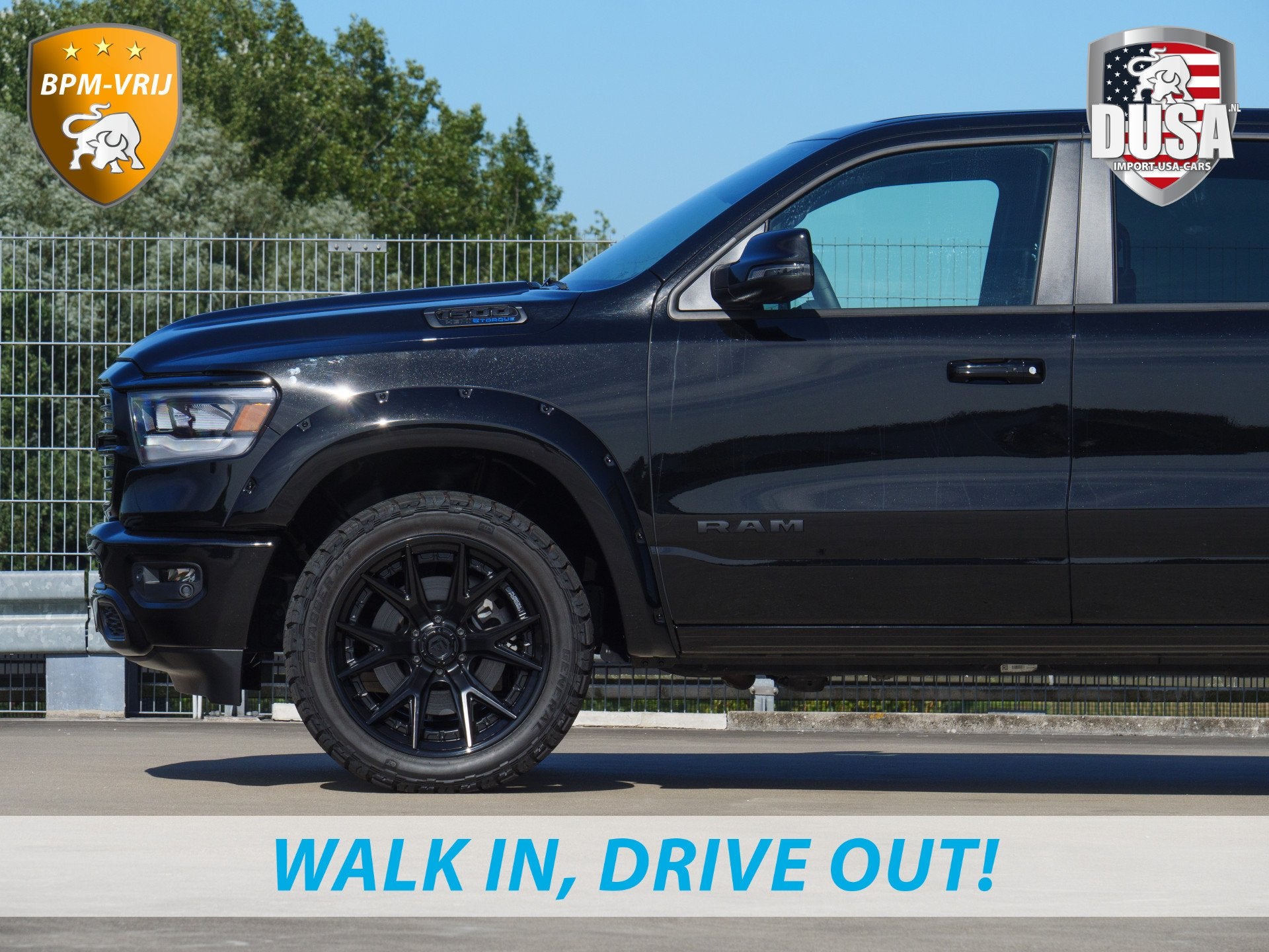 Dodge Ram 1500 | Laramie Sport | 5.7 V8 | HEMI | 4x4 | Crew, Auto's, Automaat, Verwarmde buitenspiegels, 5654 cc, Zwart