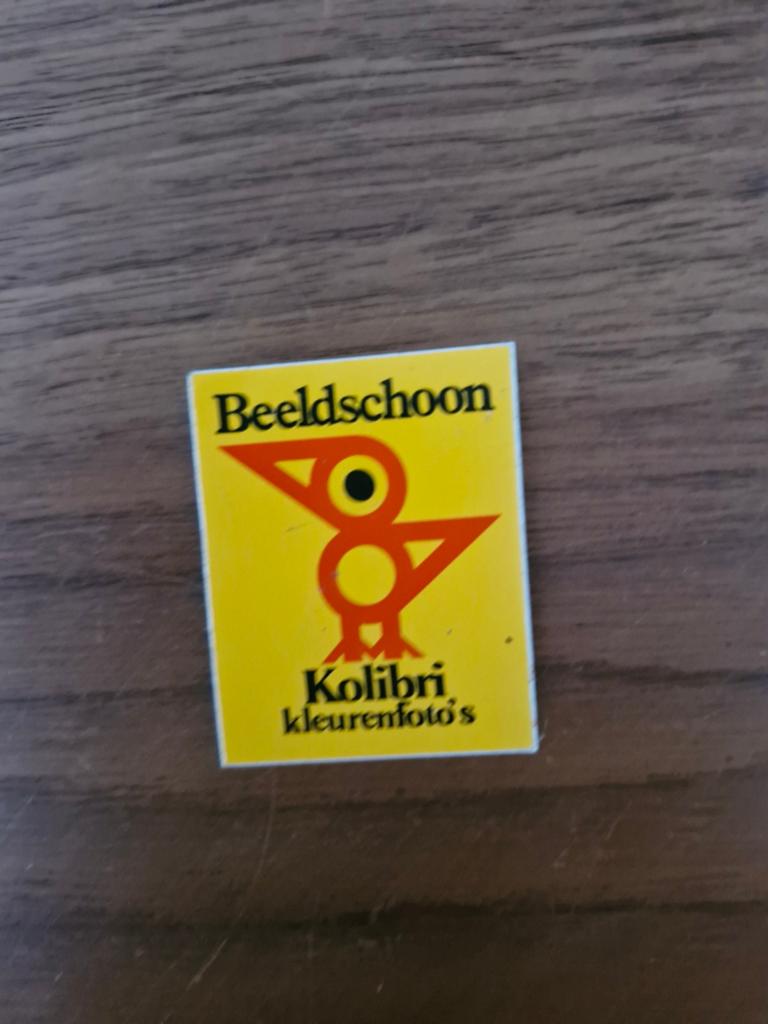 7384 Vintage Beeldschoon Kolibri kleurenfoto's sticker, Ophalen of Verzenden, Gebruikt