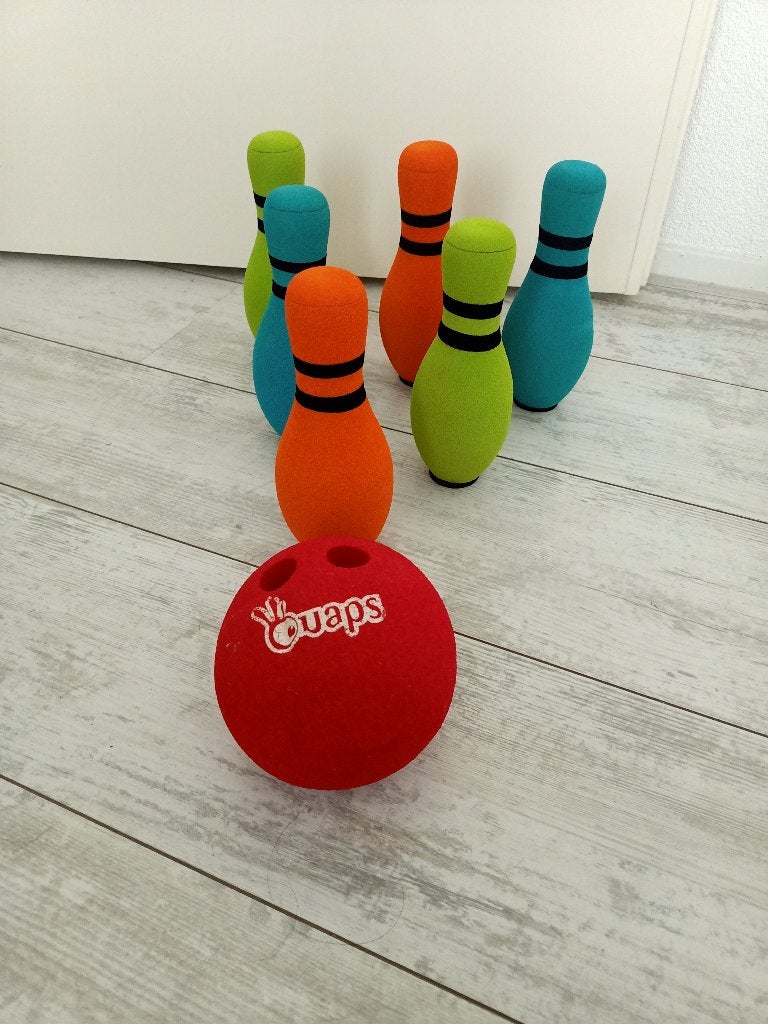 Ouaps zachte bowlingset van foam, Kinderen en Baby's, Ophalen, Zo goed als nieuw, Ontdekken