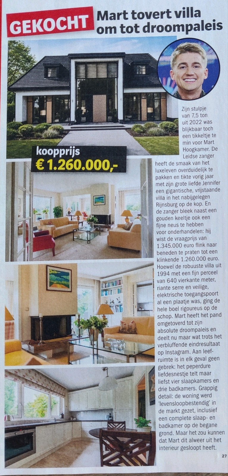 Mart Hoogkamer Artikel Knipsel, Ophalen of Verzenden, 1980 tot heden, Nederland, Knipsel(s)