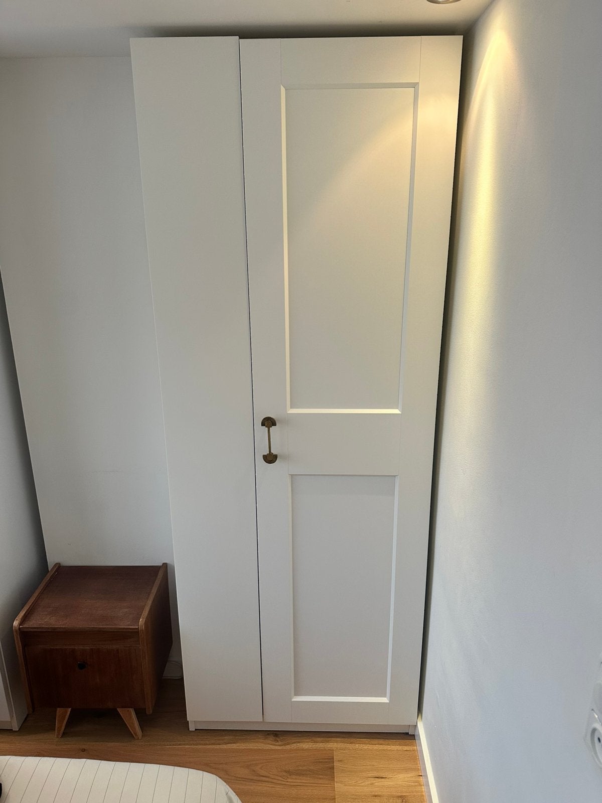 Ikea PAX kledingkast 75x58x201cm wit, Ophalen, 200 cm of meer, 50 tot 100 cm, Zo goed als nieuw