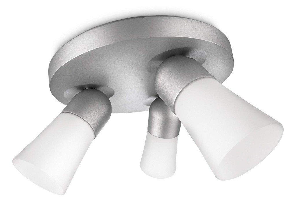 Plafondlamp PHILIPS Ecomoods Cheer Aluminium 3x12W -55%!!!, Huis en Inrichting, Ophalen of Verzenden, Nieuw, Glas, E14 (klein)