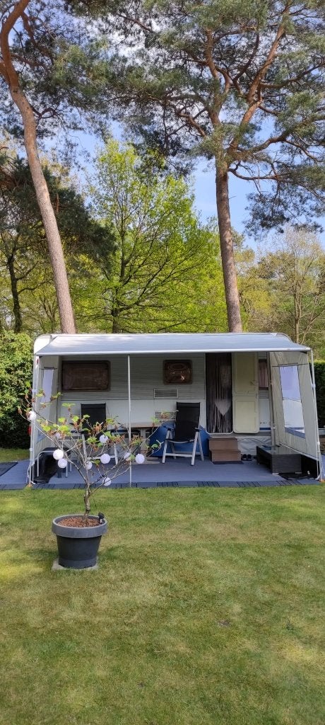 Caravan Dethleffs 510V 2001, Caravans en Kamperen, Caravans, Particulier, tot en met 4, 1000 - 1250 kg, Overige, Dethleffs, Dwarsbed