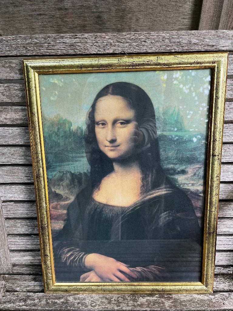 Mona Lisa schilderij, Ophalen, Portret of Personen, Realistisch, Achter glas