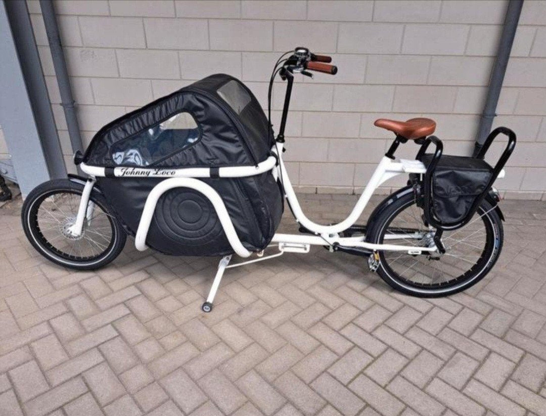 Johnny Loco bakfiets met huif, Ophalen, Gebruikt, Huif, 2 kinderen