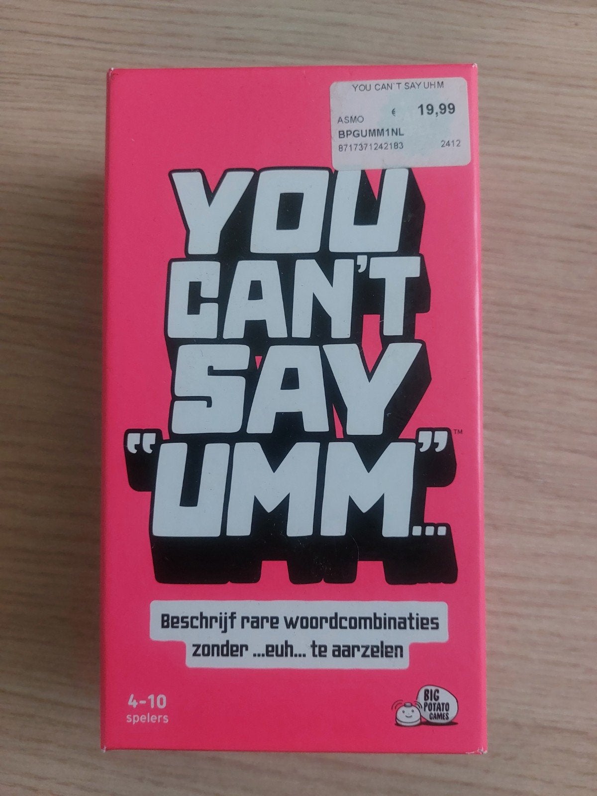 You Can't Say Umm - Het hilarische partyspel van Big Potato, Ophalen of Verzenden, Zo goed als nieuw, Big Potato Games