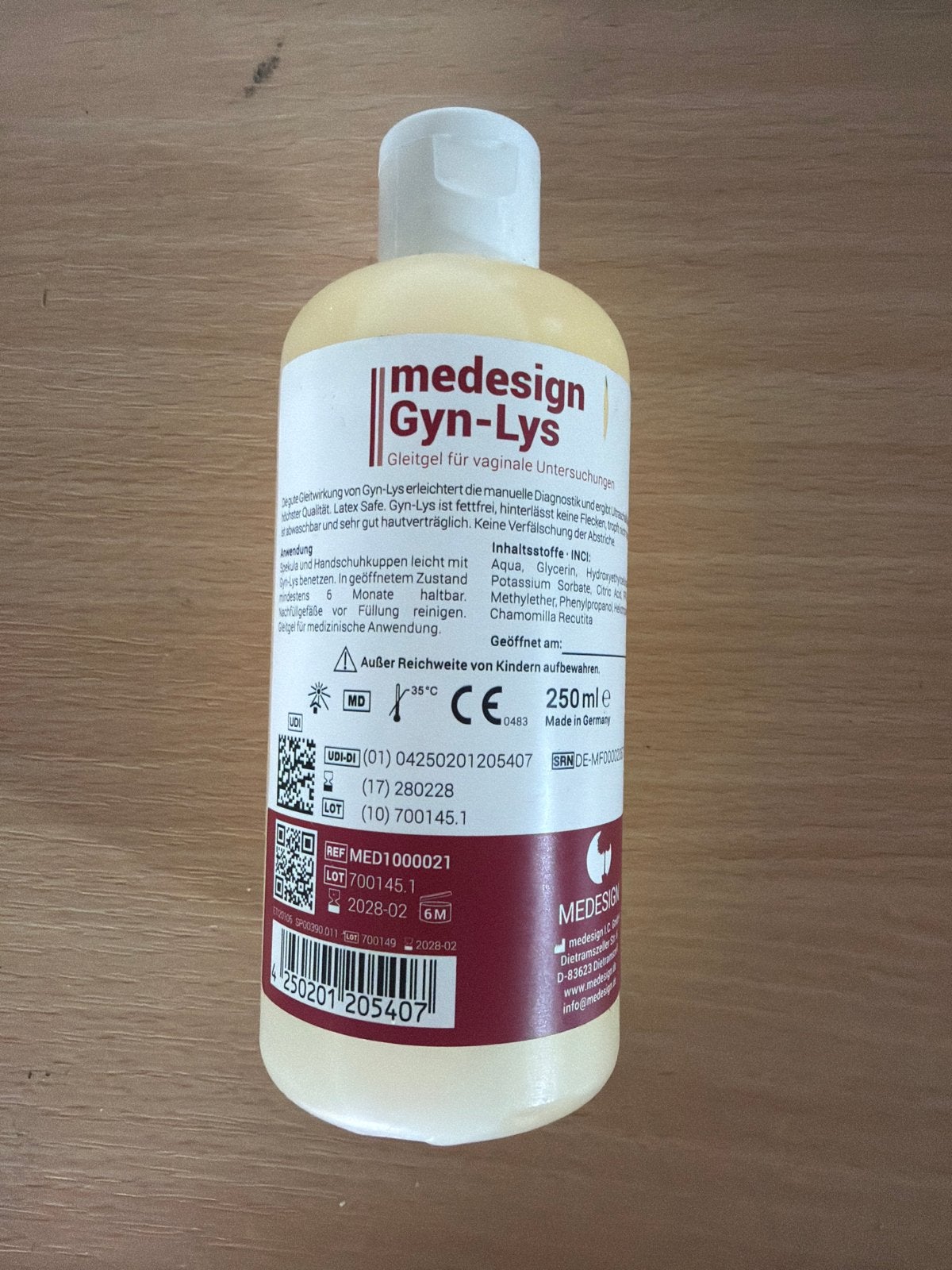 Medesign Gyn-Lys Gleitgel voor vaginale onderzoeken 250ml, Nieuw, Ophalen of Verzenden, Nvt, Nvt
