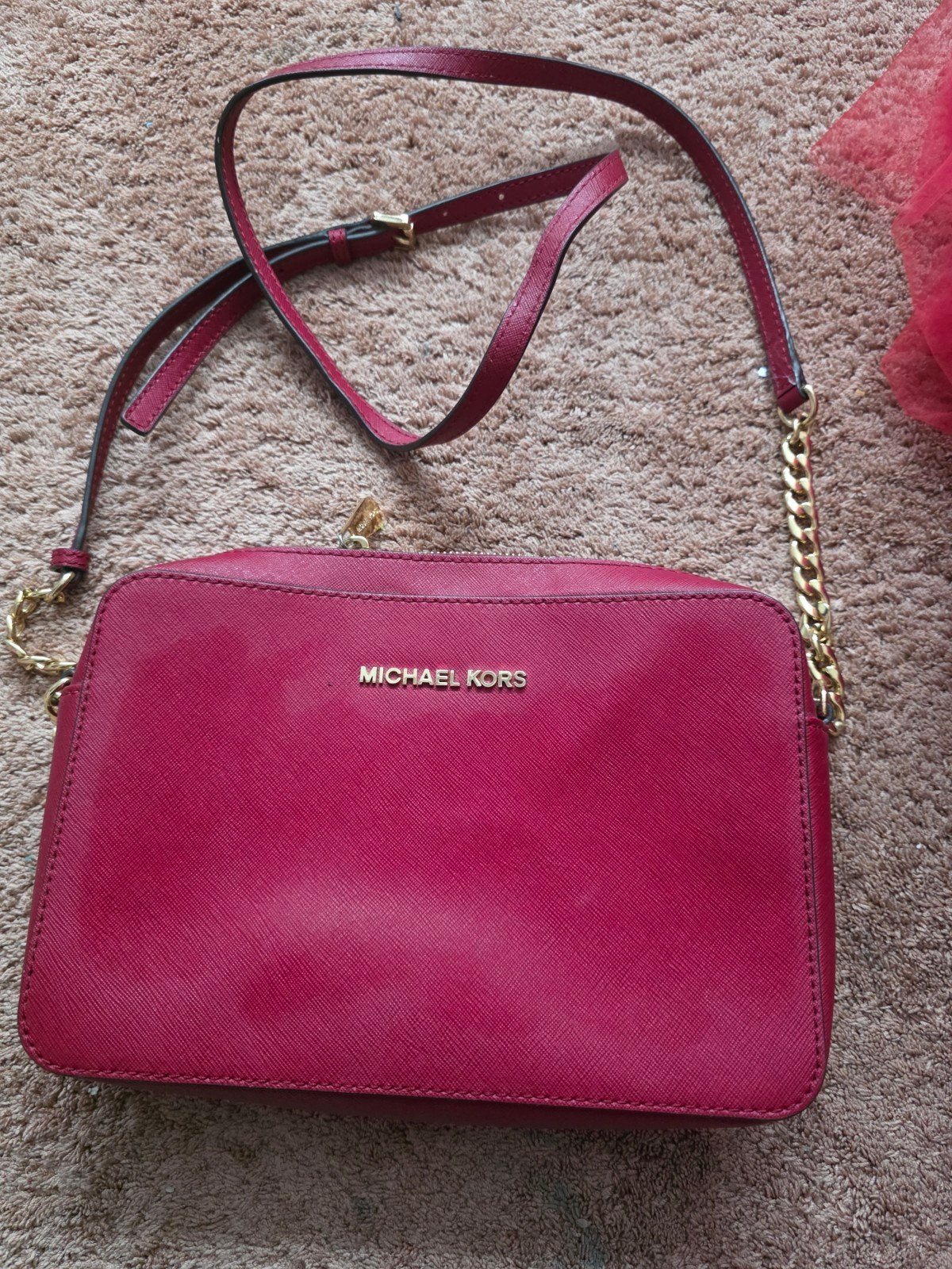 michael kors schouder tas, Ophalen, Zo goed als nieuw, Rood, Schoudertasje