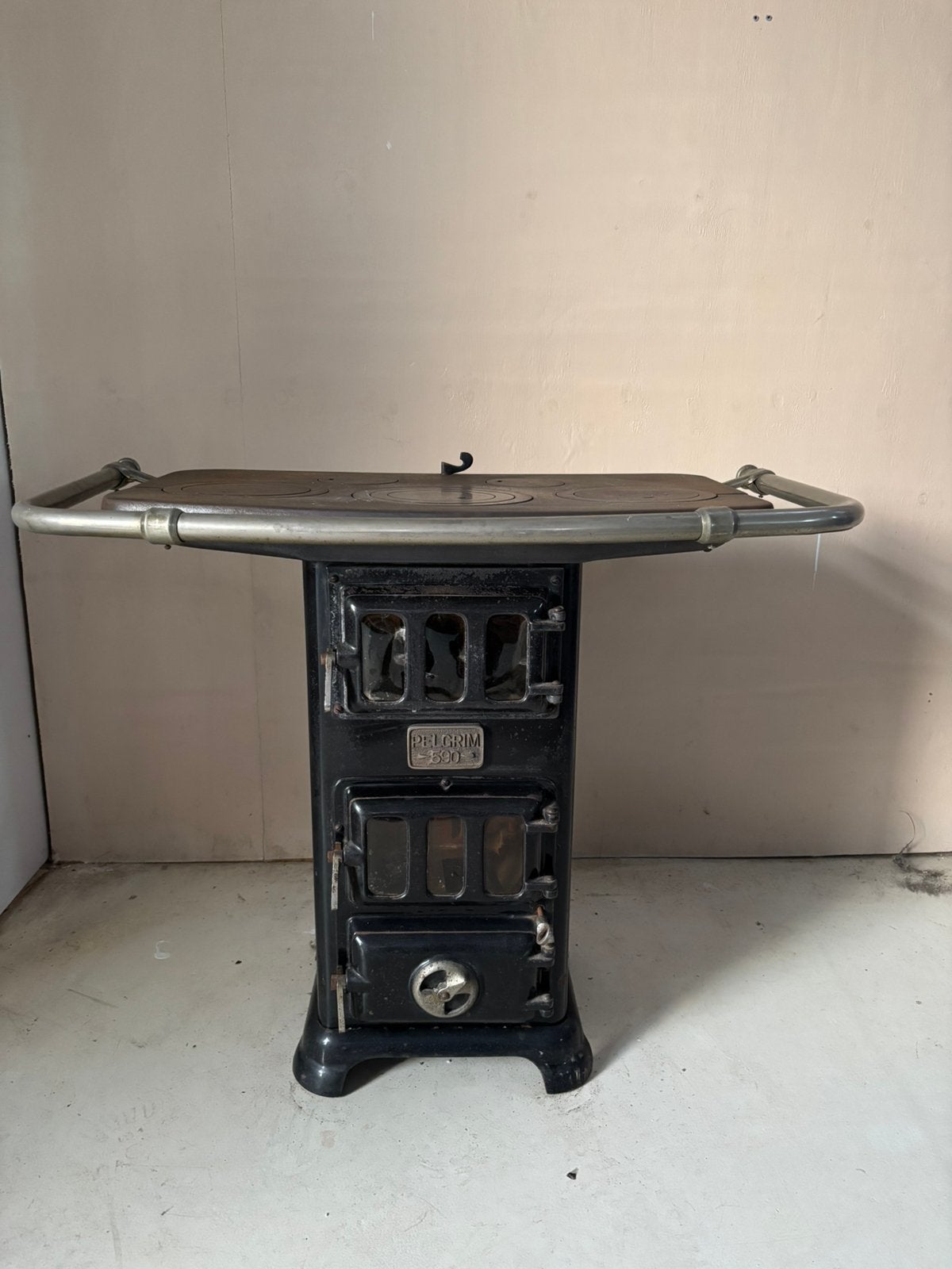 Pelgrim 590 houtkachel Nostalgie antiek Kookkachel, Ophalen, Gebruikt, Info@pelgrim.nl, 5271AD