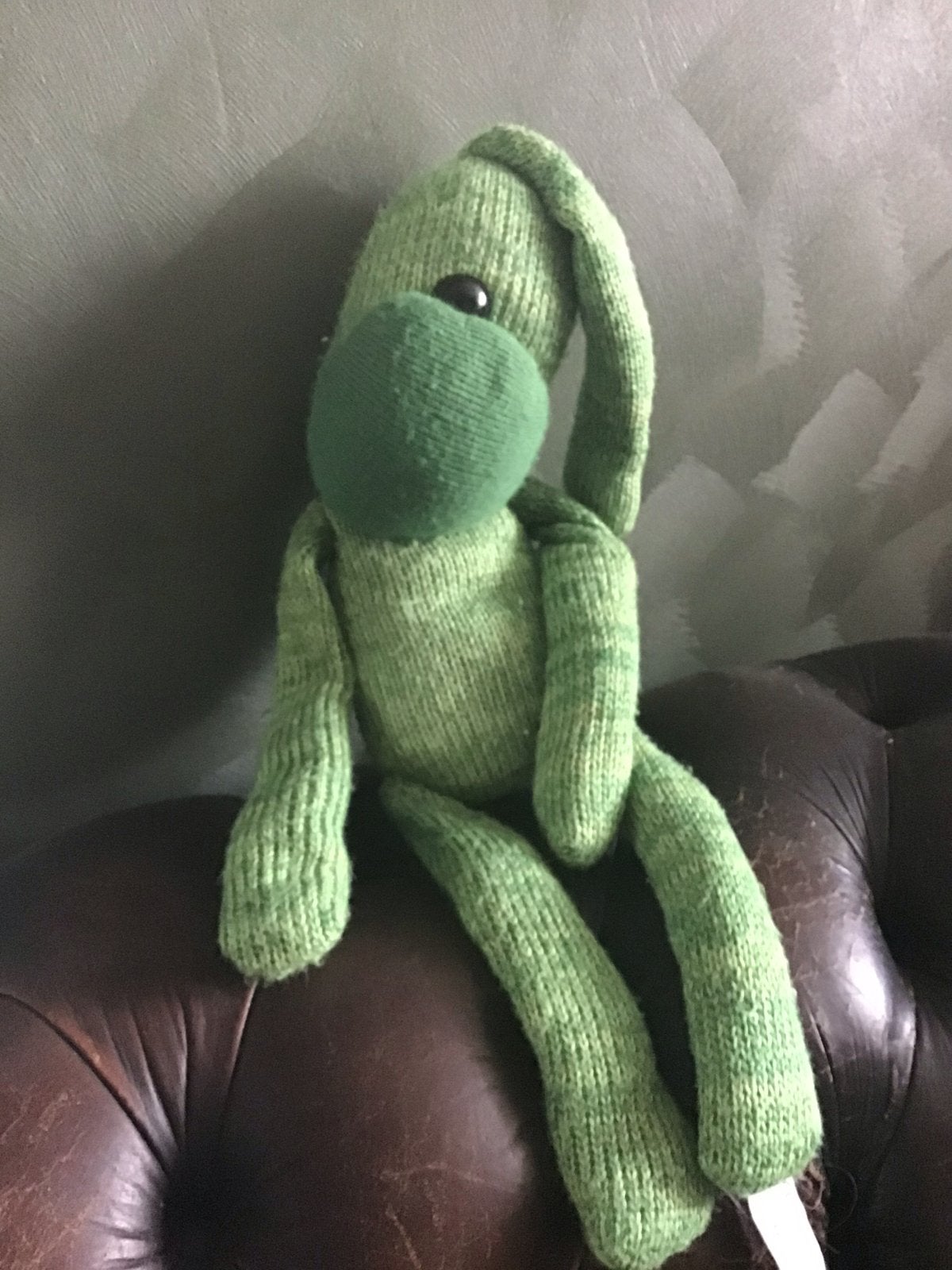 Groene gehaakte knuffel van Artis, Overige merken, Overige karakters, Konijn, Ophalen of Verzenden