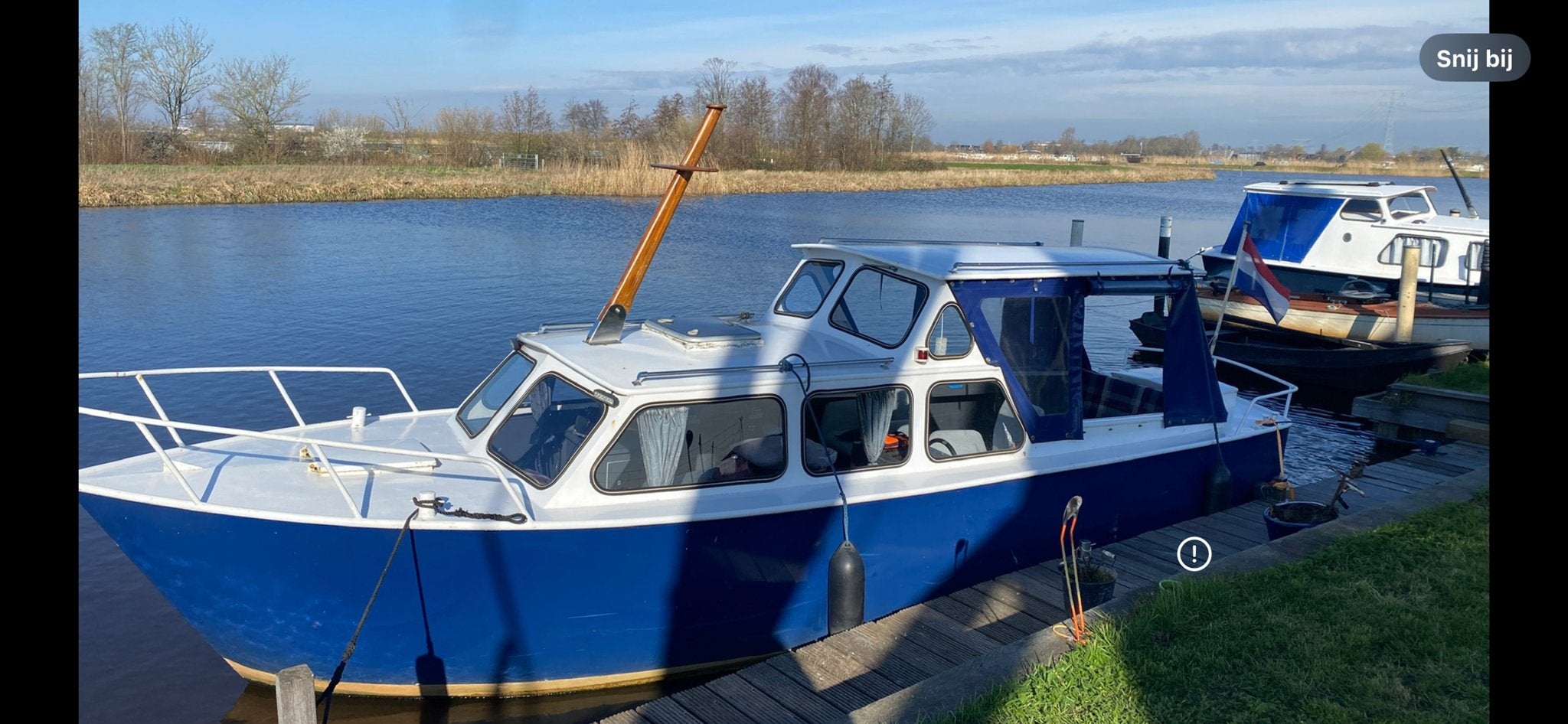 Stalen Kajuitboot (eventueel ruilen tegen iets leuks), Watersport en Boten, Motorboten en Motorjachten, Gebruikt, Kussenset, Ophalen