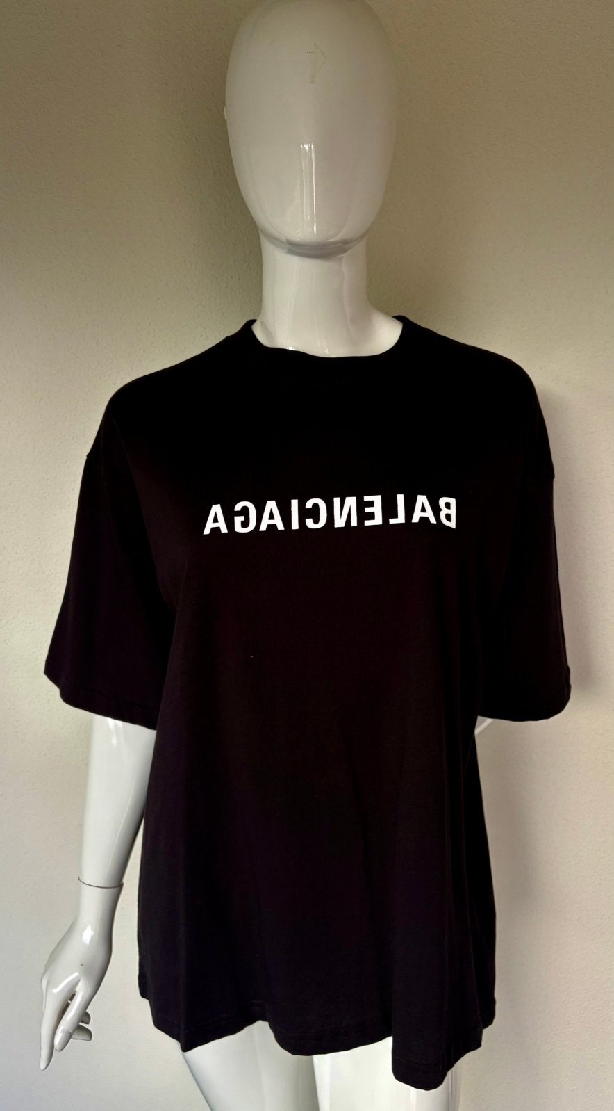 🖤BALENCIAGA TSHIRT HEREN M ZWART KATOEN SPIEGELING NIEUW🤍, Ophalen of Verzenden, Nieuw, Maat 48/50 (M), Zwart