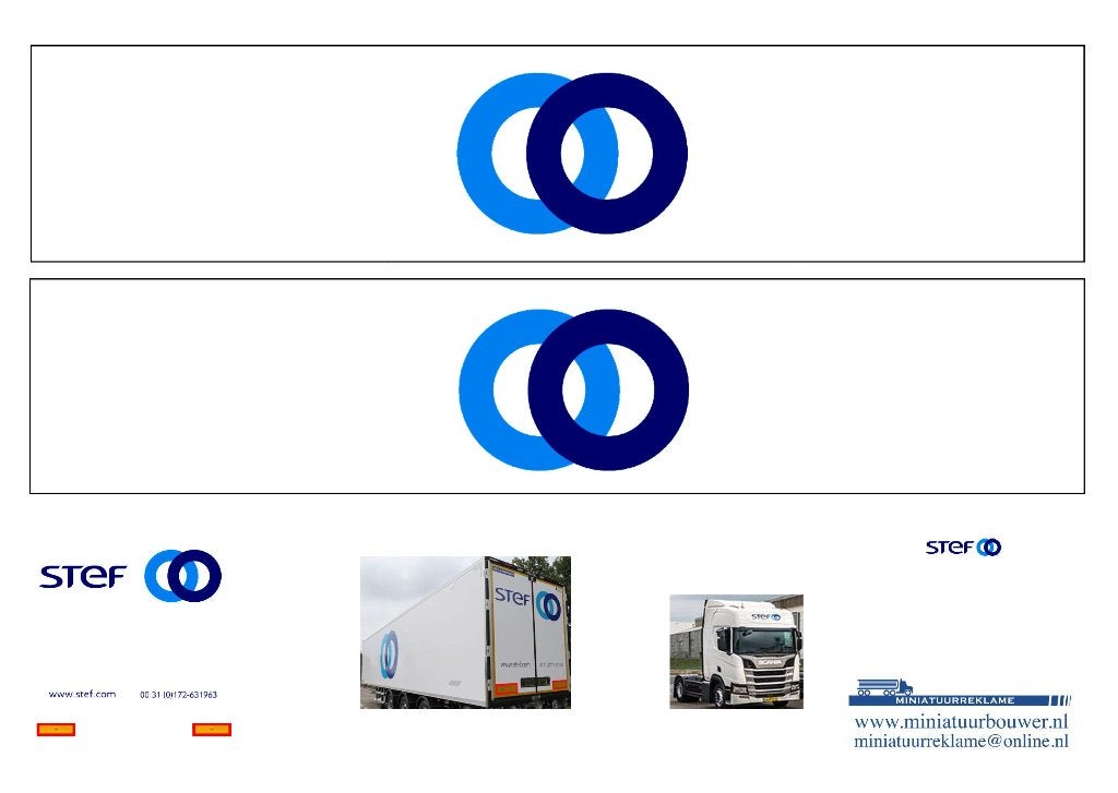 Vrachtauto decal 1:50 Stef transport, Hobby en Vrije tijd, Modelauto's | 1:50, Verzenden, Nieuw, Bus of Vrachtwagen, Overige merken