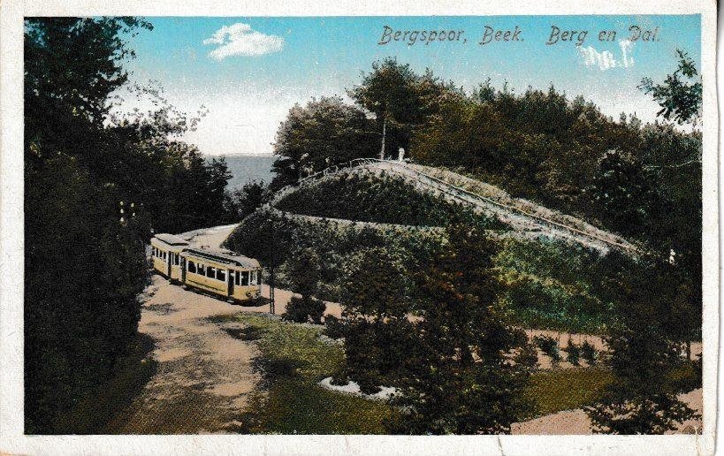 BEEK - BERG en DAL - TRAM op BERGSPOOR, Verzamelen, Ansichtkaarten | Nederland, Ophalen of Verzenden, 1920 tot 1940, Ongelopen