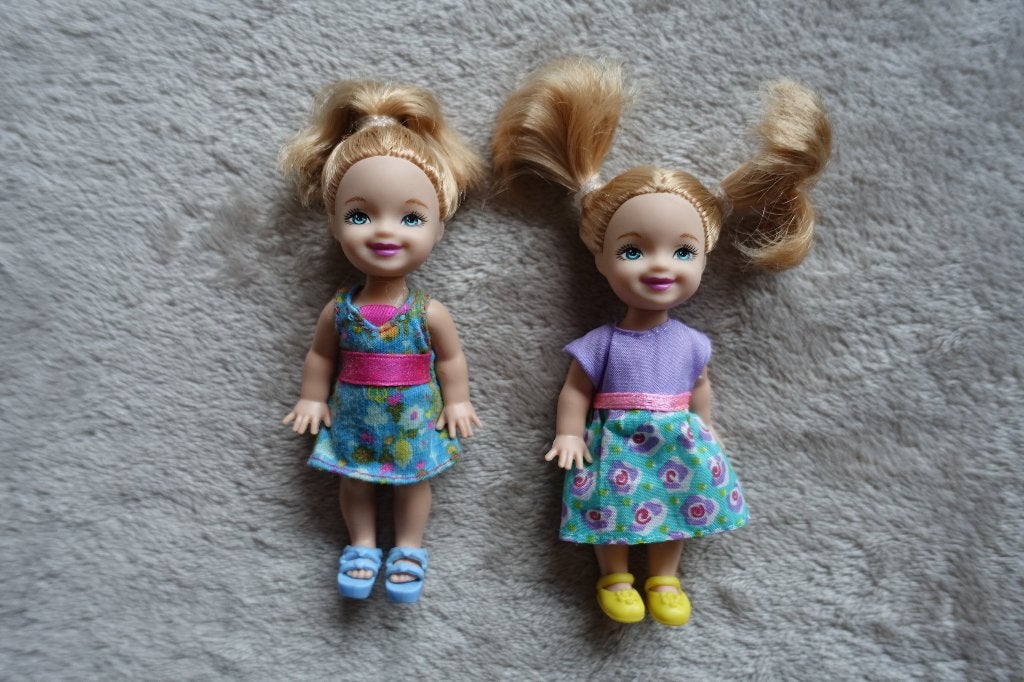 "Sister Act" - Vintage duo Shelly/ Kelly (Barbie - Mattel), Ophalen of Verzenden, Zo goed als nieuw, Barbie