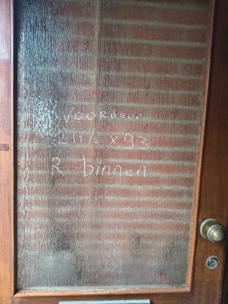 Voordeur bruin, Ophalen, Gebruikt, 80 tot 100 cm, Buitendeur