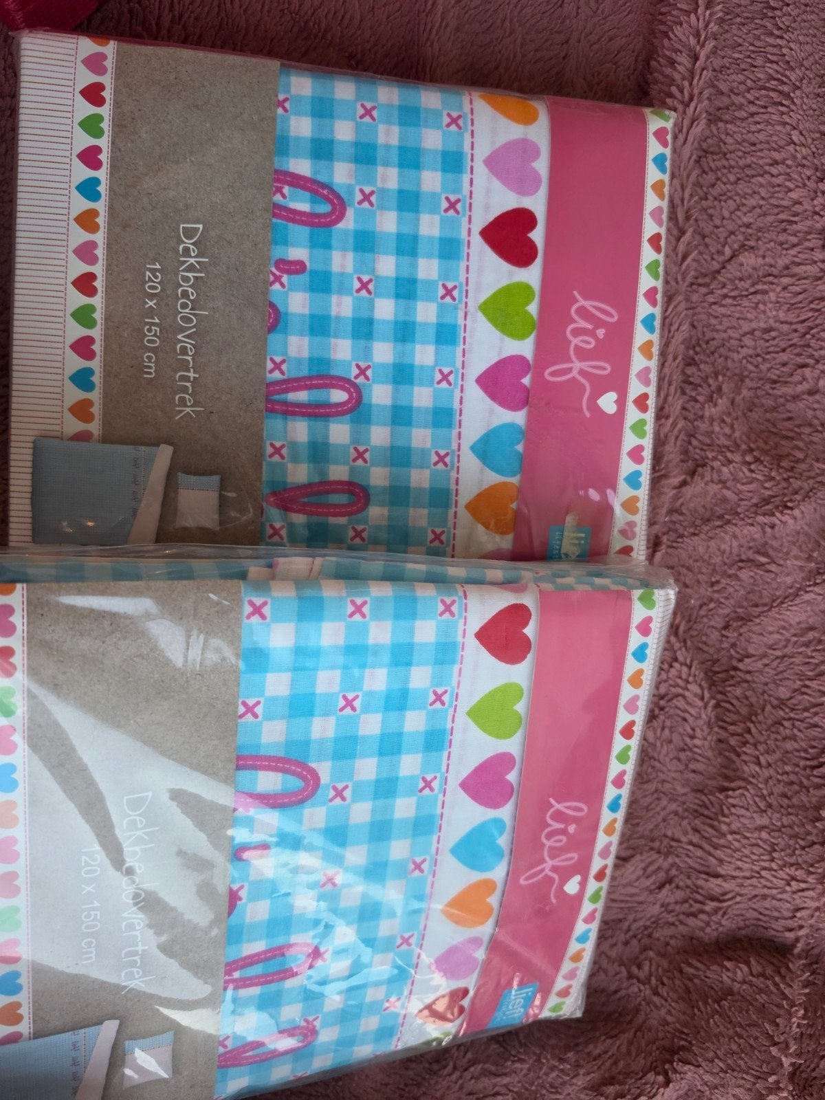 Lief! Dekbedovertrek 120x150 cm - Nieuw 2x, Dekbedovertrek, Nieuw, Ophalen of Verzenden, Lief!