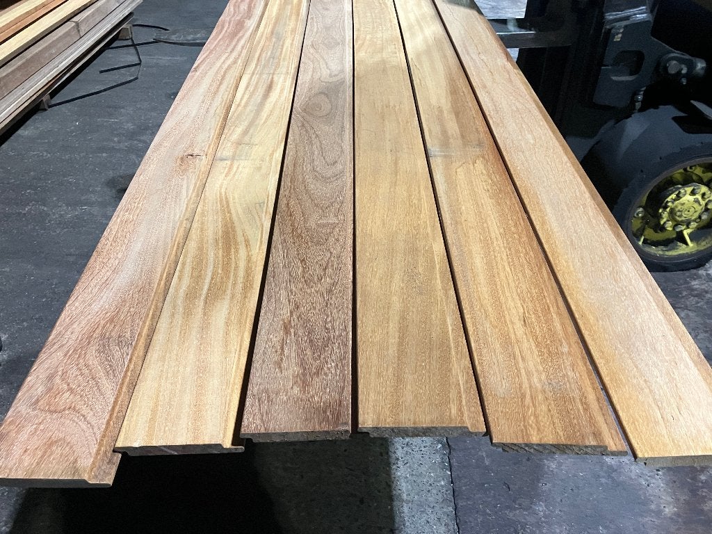 planken-channelsiding-Hardhout-Sucupira Amarela-18x125mm, Ophalen, Overige typen, Nieuw, Hardhout