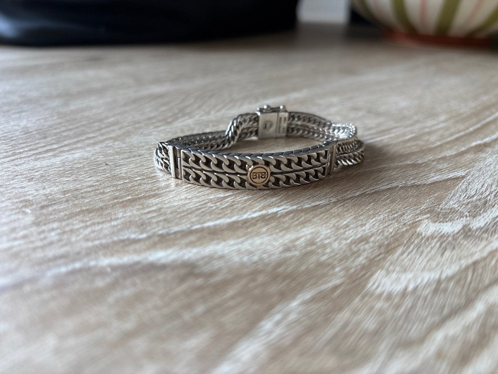 Budda to Buddha armband met 14K gouden accenten, Sieraden, Tassen en Uiterlijk, Armbanden, Ophalen of Verzenden, Gebruikt, Goud