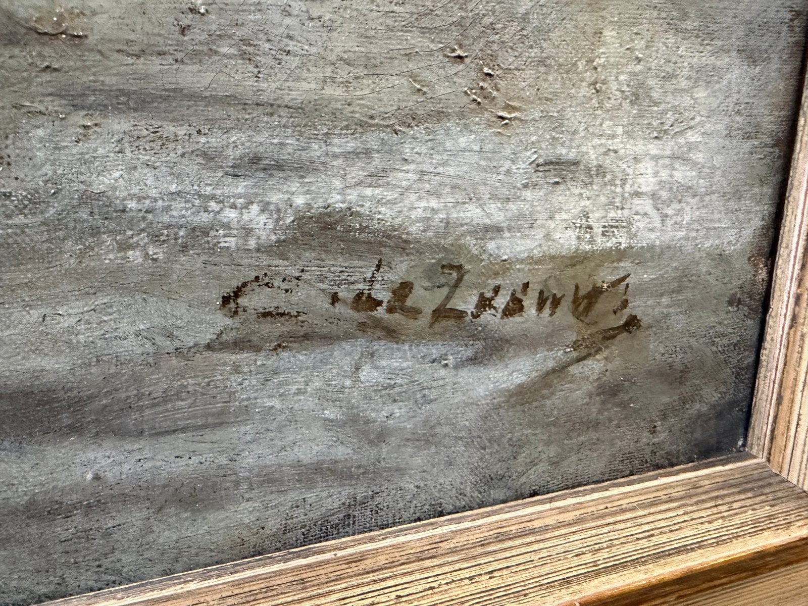 Schilderij Cornelis de Zeeuw - Havenzicht in lijst, Antiek en Kunst, Ophalen