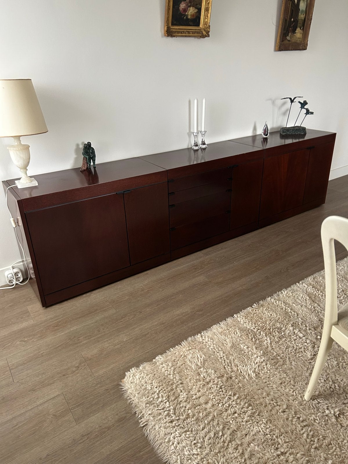 Stijlvol dressoir met lades en deuren - roodbruin, Ophalen, Gebruikt, Modern klassiek, Kersenhout