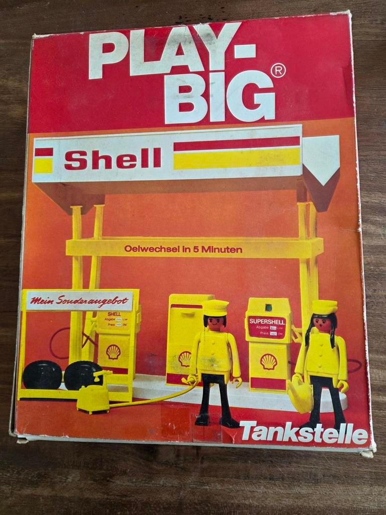 Vintage Play Big Shell Tankstelle, Kinderen en Baby's, Speelgoed | Bouwstenen, Ophalen of Verzenden