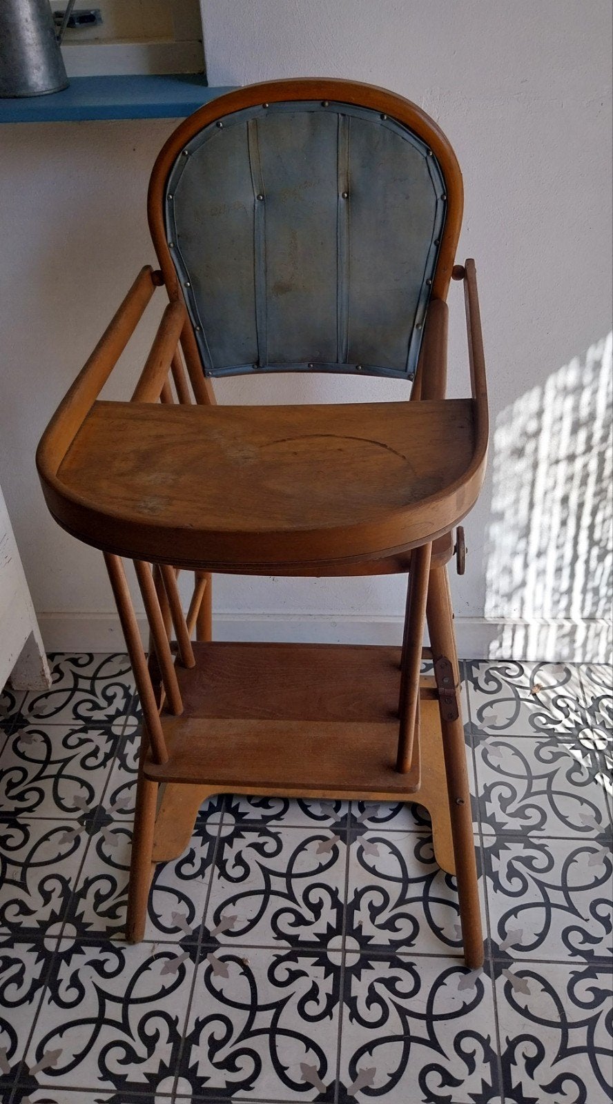 Vintage houten kinderstoel Vendex, Ophalen