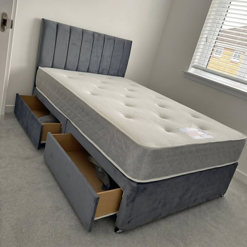 Luxe Divan Boxspring met Optioneel Matras & Opbergruimte, Overige kleuren, Overige typen, Overige materialen, Ophalen of Verzenden