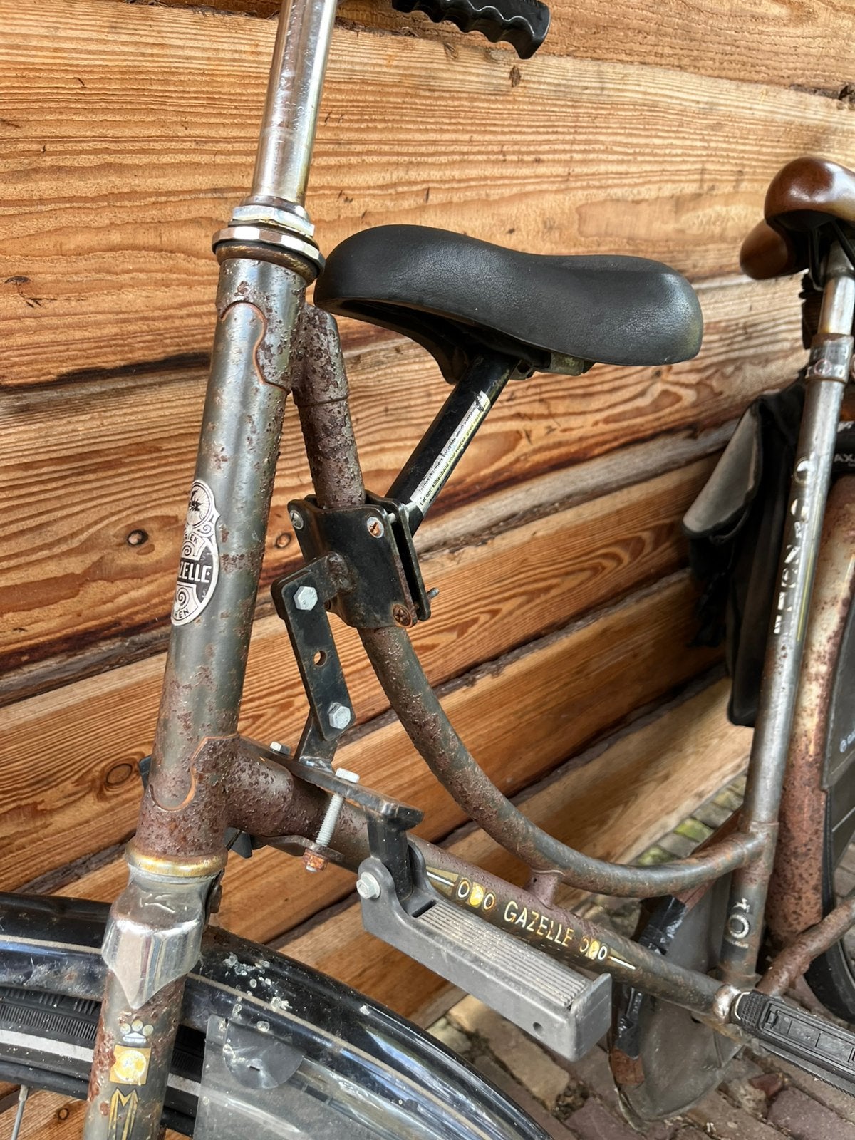 Stang fiets zitje kind, Ophalen of Verzenden, Gebruikt, Voorzitje, Voetsteuntjes