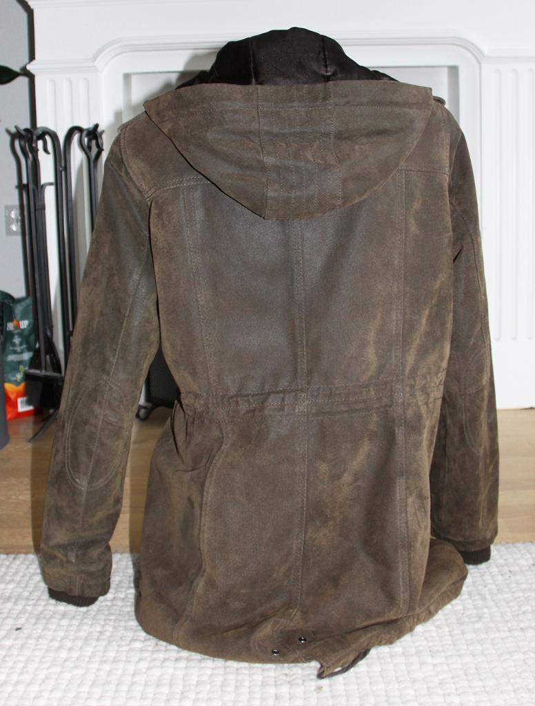 Mooie Leren Dames Jas Met Capuchon (M) € 60,-, Kleding | Dames, Maat 38/40 (M), Overige kleuren, Ophalen of Verzenden, Zo goed als nieuw