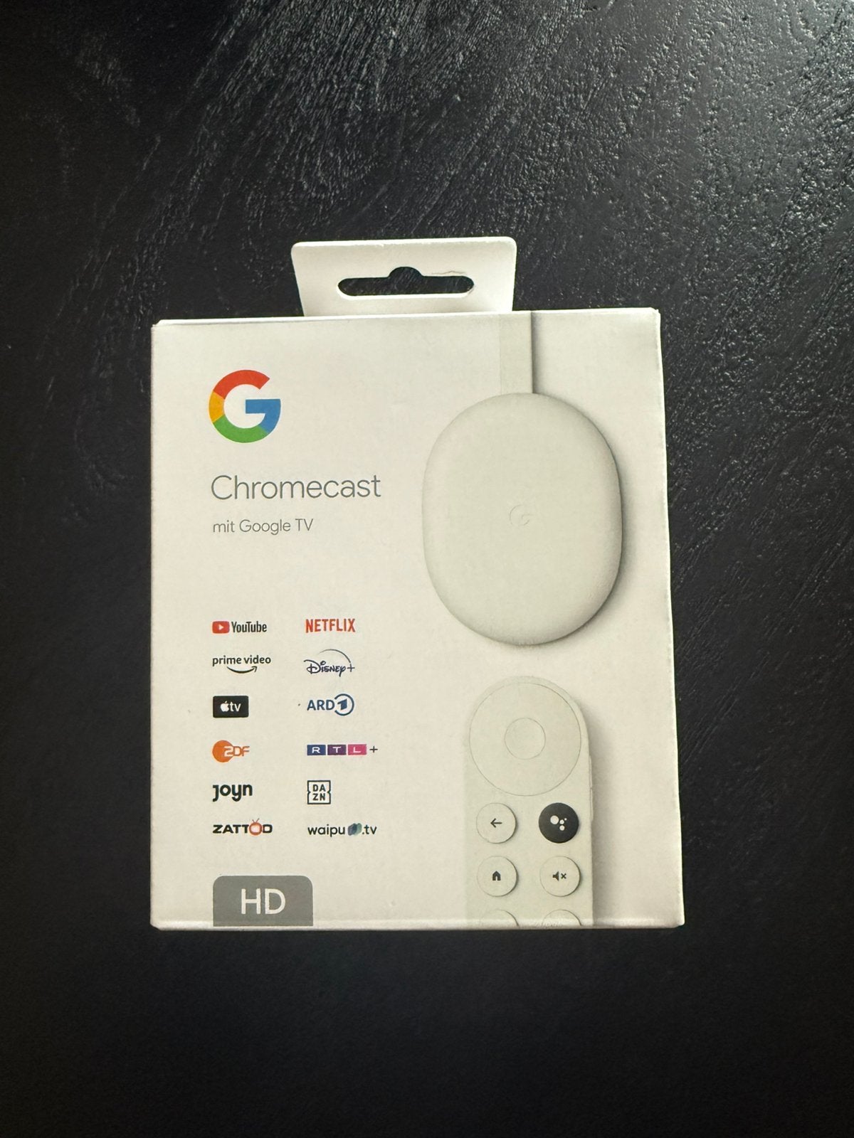 Google Chromecast HD met Google TV - Compleet met doosje, Ophalen of Verzenden, Zo goed als nieuw